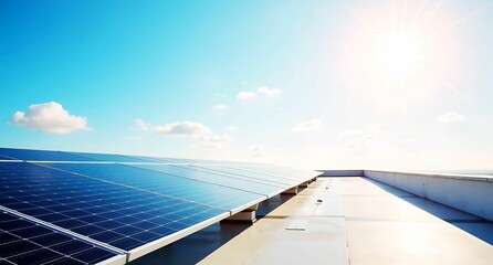 solar panels on a modern roof 