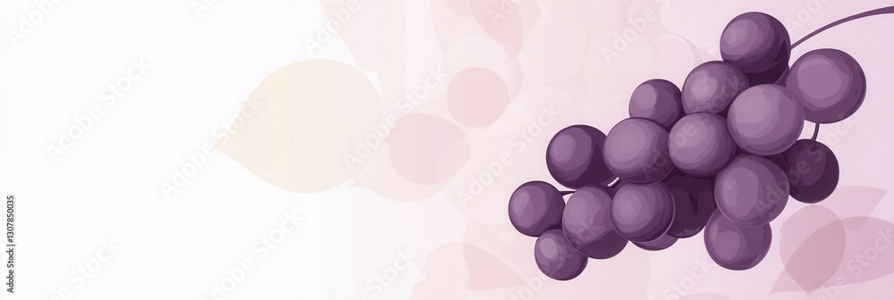 Aufkleber Abstract logo design featuring a modern grape bunch in soft purple hues with artistic simplicity for branding purposes Generative AI