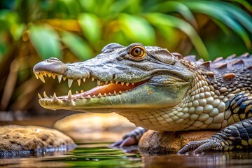 Fototapeta premium crocodile in the zoo