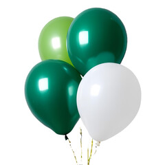 colorful balloons isolated on white