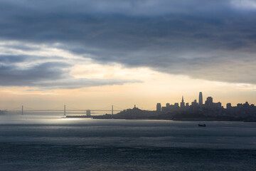 Fototapeta premium Clouds over the San Fransisco Bay.