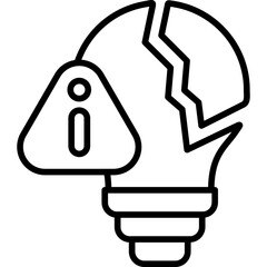No Idea Icon Vector Element