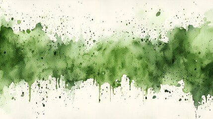 Abstract watercolor paint splatter horizontal banner