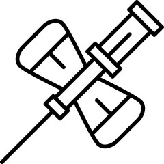 Butterfly Needle Icon Vector Element