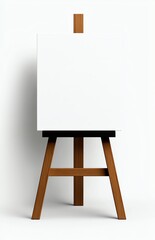 A blank canvas on an easel, symbolizing creativity and artistic inspiration. Ideal for showcasing artistic potential and the process of creating a masterpiece.