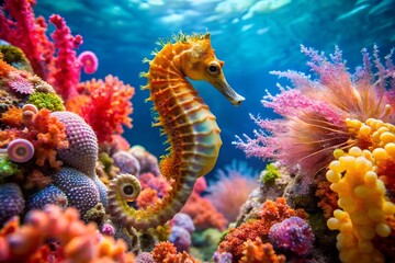 seahorse in underwater