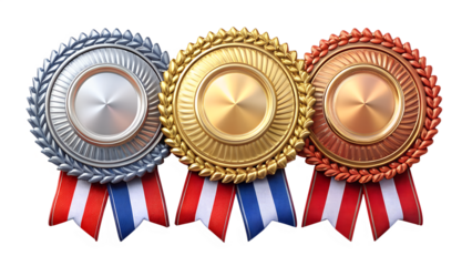 gold medal on white background