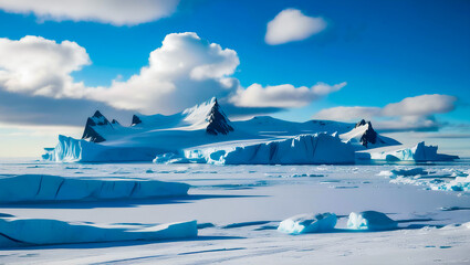Frozen Arctic Majesty Pristine Glaciers & Icy Tundra Expanses, arctic, tundra, frozen, ice, glacier, snow, mountains, wilderness, polar, pristine, landscape, cold, icy, remote, vast, serene