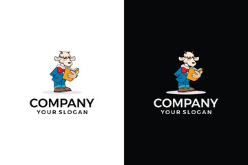 character of a goat reading a book