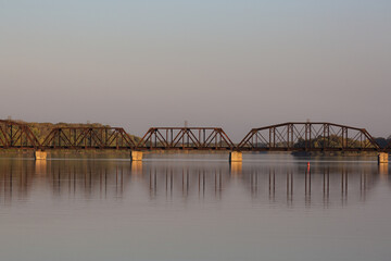 A bridge across the Mississippi River. 