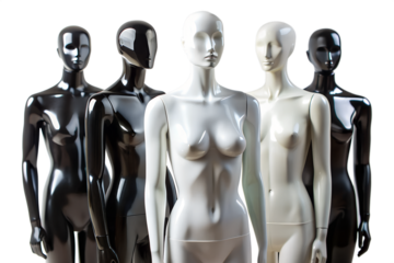 3d render of a human figure in a row
