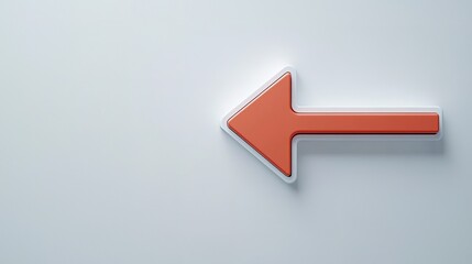 Action arrow click symbol white background graphic closeup minimalist environment digital concept