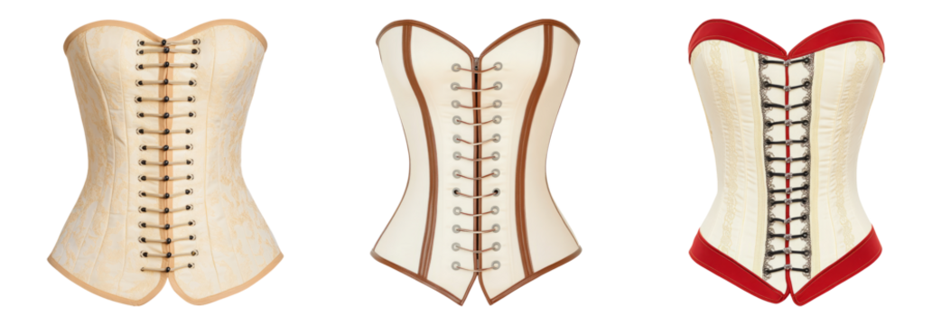 Elegant Corsets Isolated on Transparent Background for Fashion Use