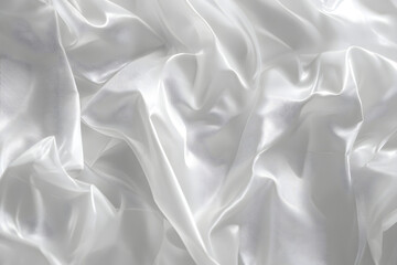 Obraz premium Close-up of a crumpled white paper texture with folds and creases, creating an abstract and textured background. Ideal for design, graphic resources, and creative projects. 