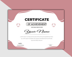 Achievement certificate design template