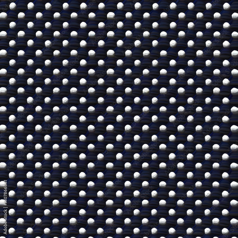 Poster seamless pattern of metallic silver dots on a black background creating a modern texture
