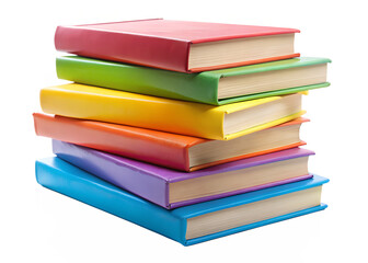 stack of books isolated on white