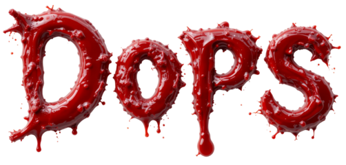 Red DROPS Write on blood isolated, blood dipping 