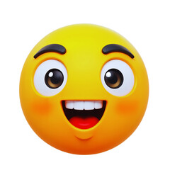 Fototapeta premium Bright and cheerful smiley face with expressive features