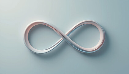 infinity symbol on a blue pastel background