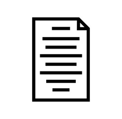 Copy icon in solid and stroke style. A4 sheet with text