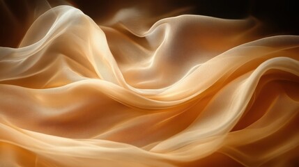 Fototapeta premium Golden Fabric Drape Closeup (2)