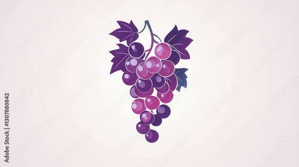 Leinwandbilder abstract grape bunch logo featuring soft purple hues in a modern artistic style with simplicity and 