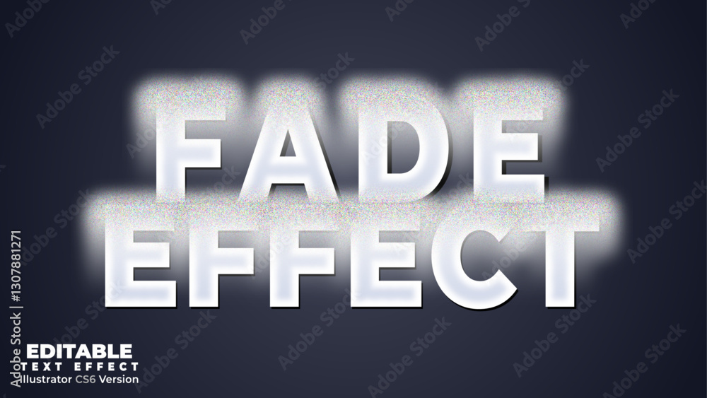 Poster fade effect editable vector text style effect