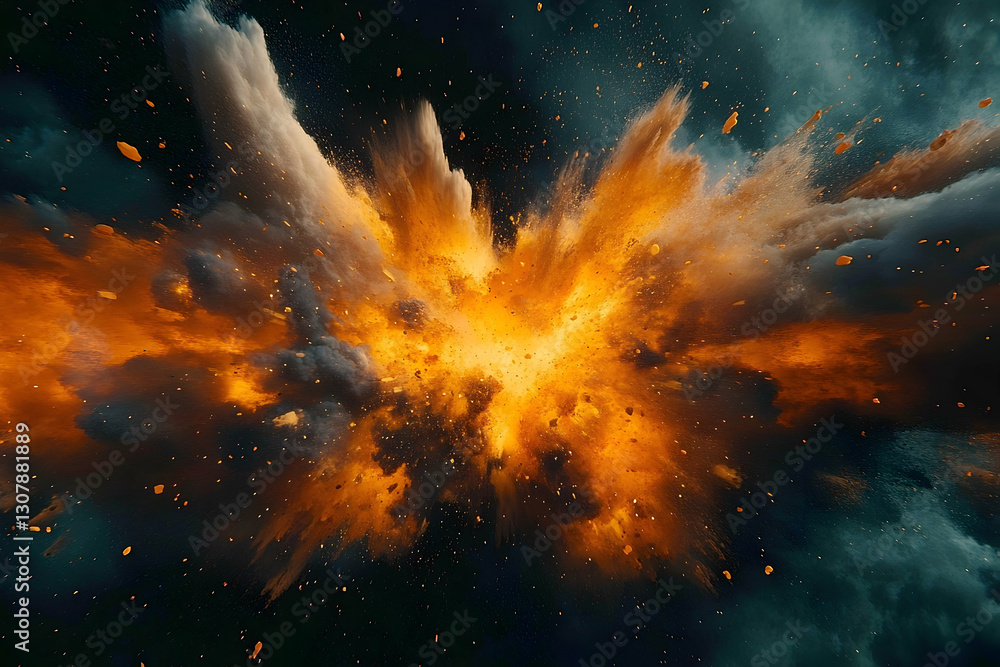 Aufkleber exploding abstract cosmos