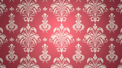 Classic ornate wallpaper pattern, elegant design, red background, versatile backdrop