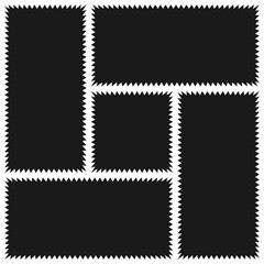 Zigzag Edge Bento Grid Box Layout