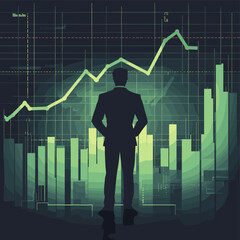business man with graph