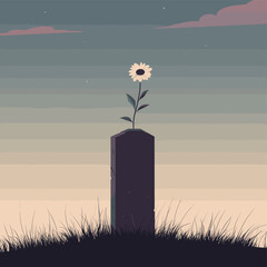 silhouette of a dandelion