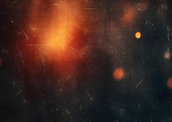 Lens Optical Flare Glare Grunge Scratches and Dust Film Noise Grain Overlay Red Effect Vintage Retro Abstract Bokeh and Light Leaks with Retro Camera Defocused Blur. Screen Overlay Mode for Photo edit