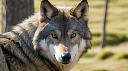 Fototapeta premium wolf head look