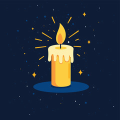 christmas card with candle