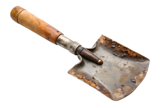 old shovel isolated on white