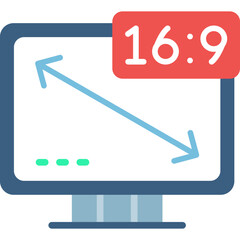 16.9 Inch Smart TV Icon Vector Element