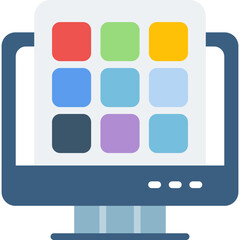 Smart TV Apps Icon Vector Element