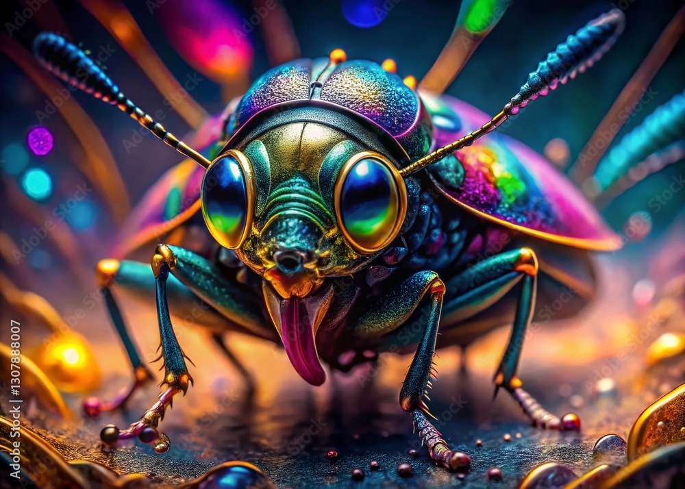 Poster abstract bug macro: close-up drone photography texture - high-resolution stock image