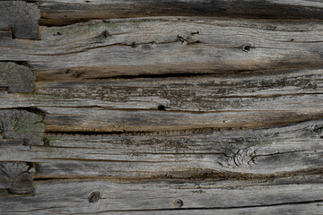 Wooden background, empty surface. old boards are dark brown. Wooden photophone in a rustic style
