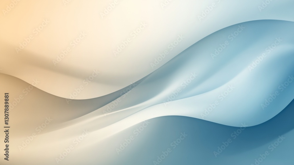 Poster beige to blue gradient background featuring a smooth, blurred design in a vector style.