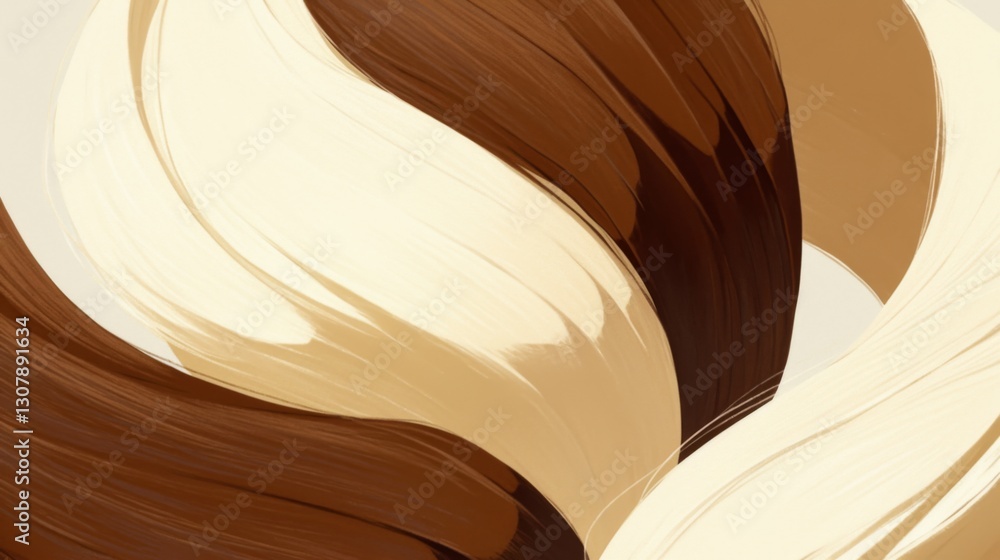 Poster beige to brown gradient background featuring a smooth, blurred design in a vector style