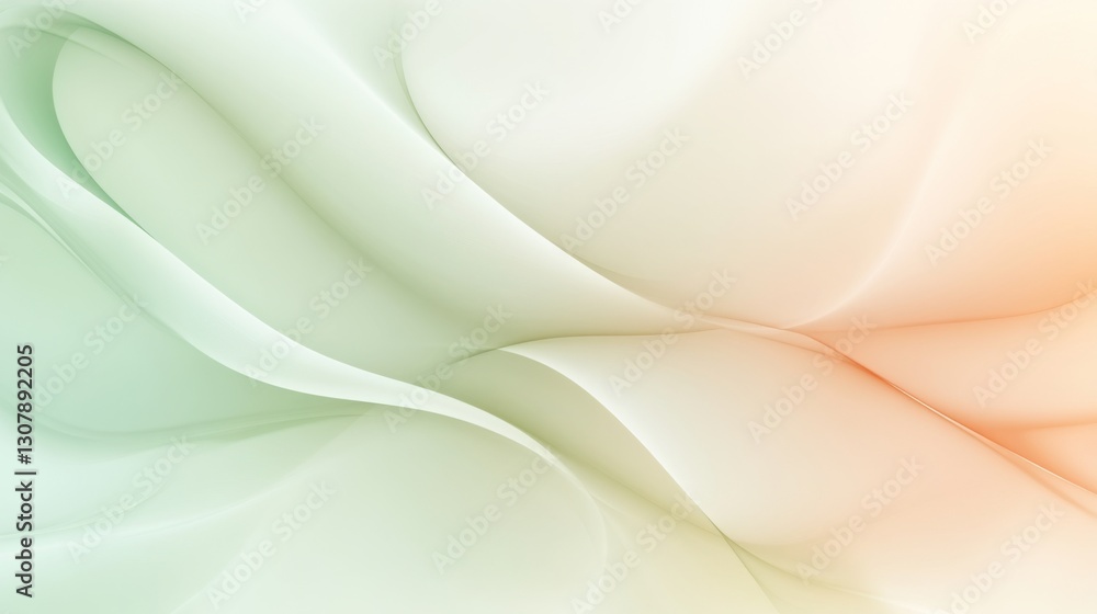Poster beige to green gradient background featuring a smooth, blurred design in a vector style.