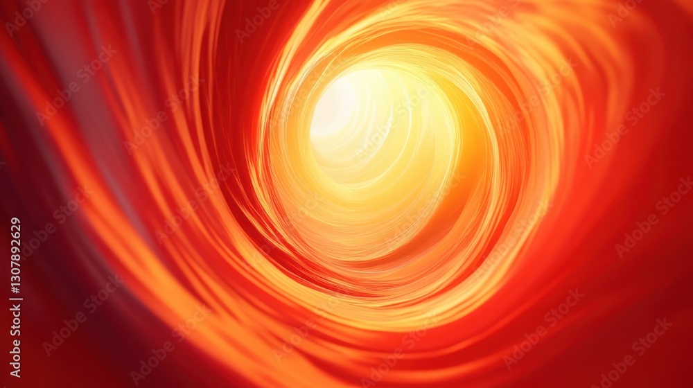 Fototapete a captivating gradient of red and orange swirling into smooth curves, surrounded by light and shadow