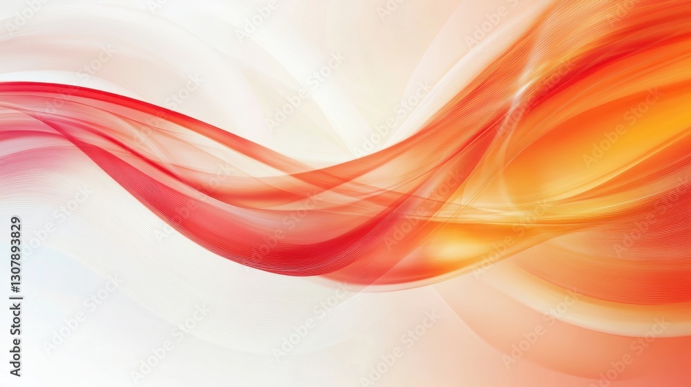 Fototapete a high-speed motion blur effect with abstract red and orange curved lines, creating a vibrant and en