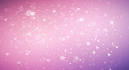 Romantic pink purple hearts background soft sparkle valentine love cute blur shiny light sweet girly
