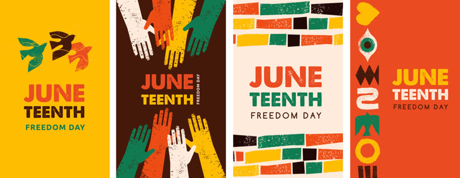 Juneteenth freedom day. A celebration of American history, African American Independence Day tribal design. Poster, banner, card template