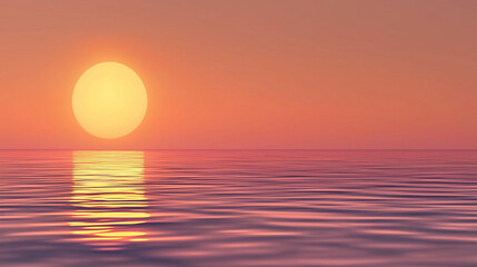 Tranquil sunset over calm sea with vibrant sky colors
