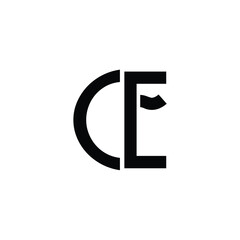 CE monogram logo design letter text name symbol monochrome logotype alphabet character simple logo